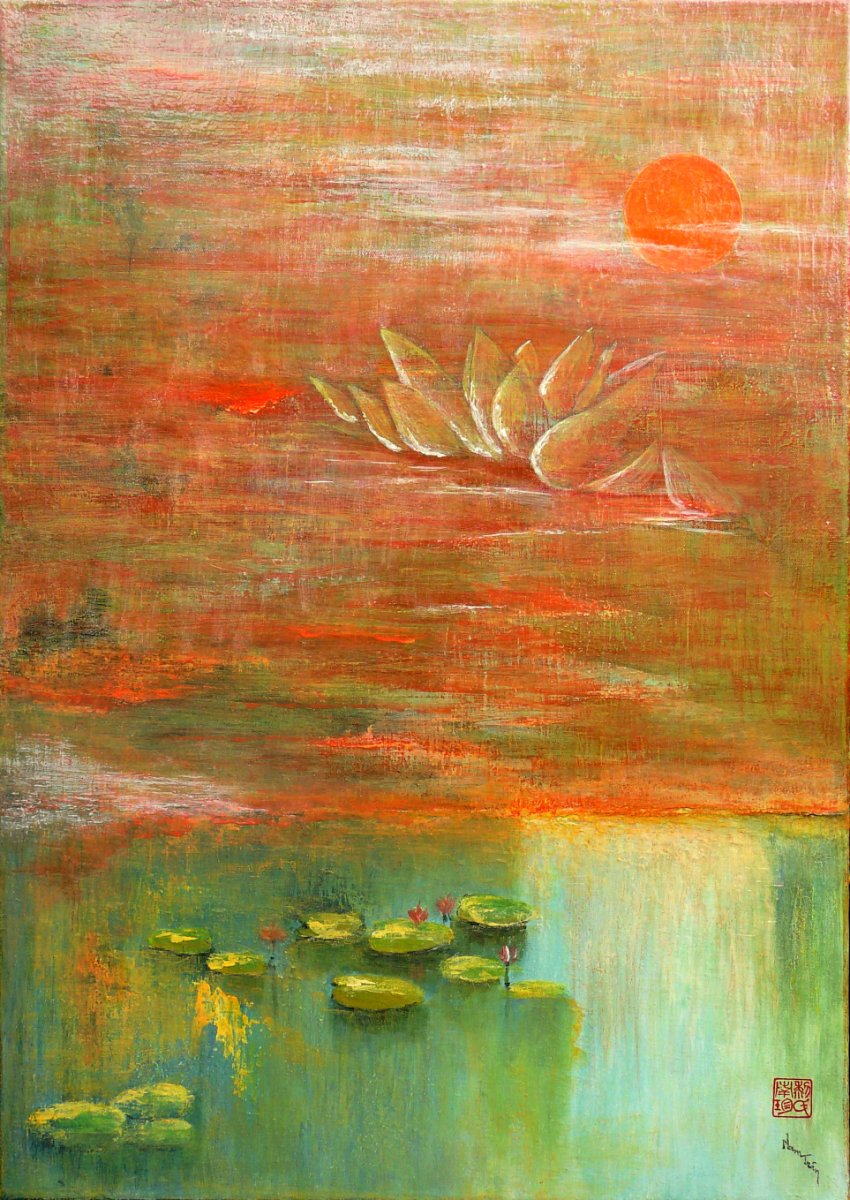 Lotus au bord de l'eau
